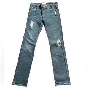 C & A Basic Women's Distressed Blue Jeans